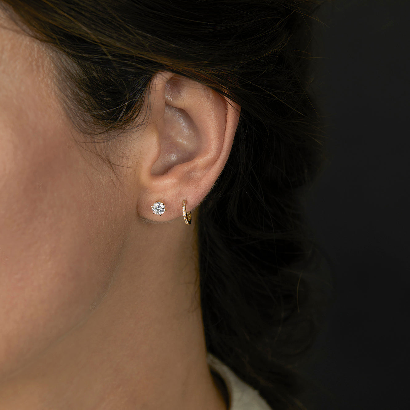 4.5mm White Diamond Studs