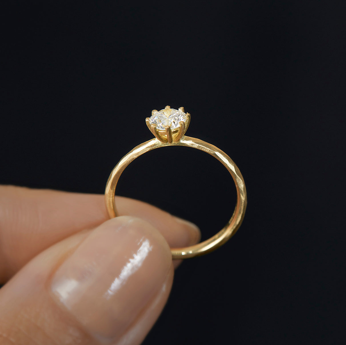5mm White Diamond Blooming Ring