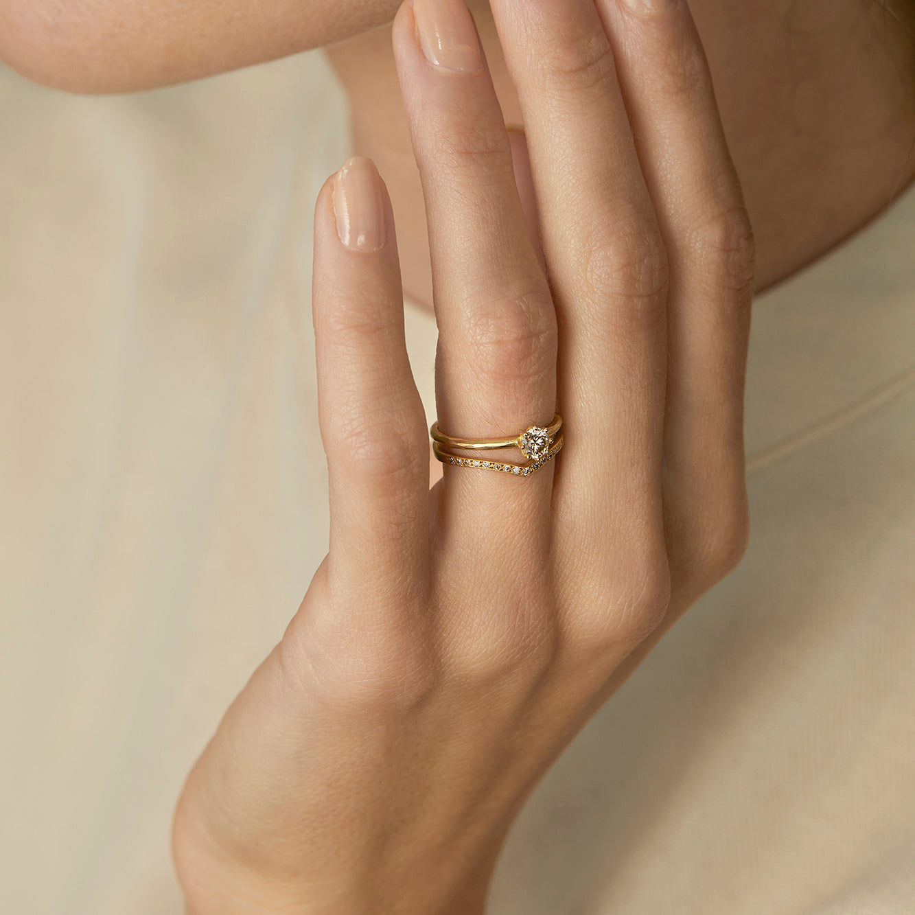 4.5mm Brown Diamond Blooming Ring