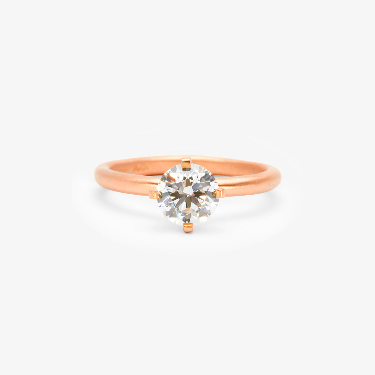 6.3mm White Diamond Noble Ring