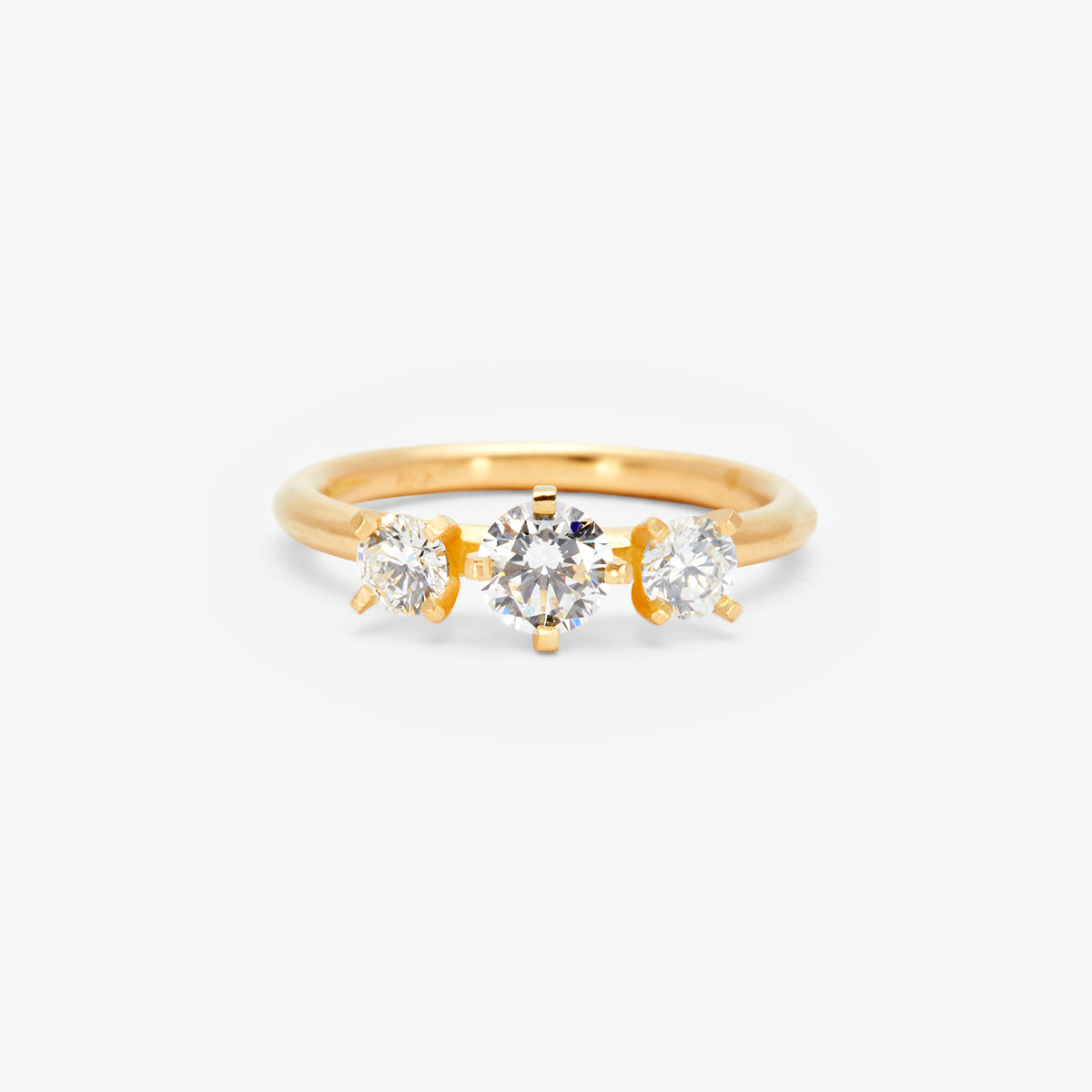 Queen White Diamond Trinity Ring