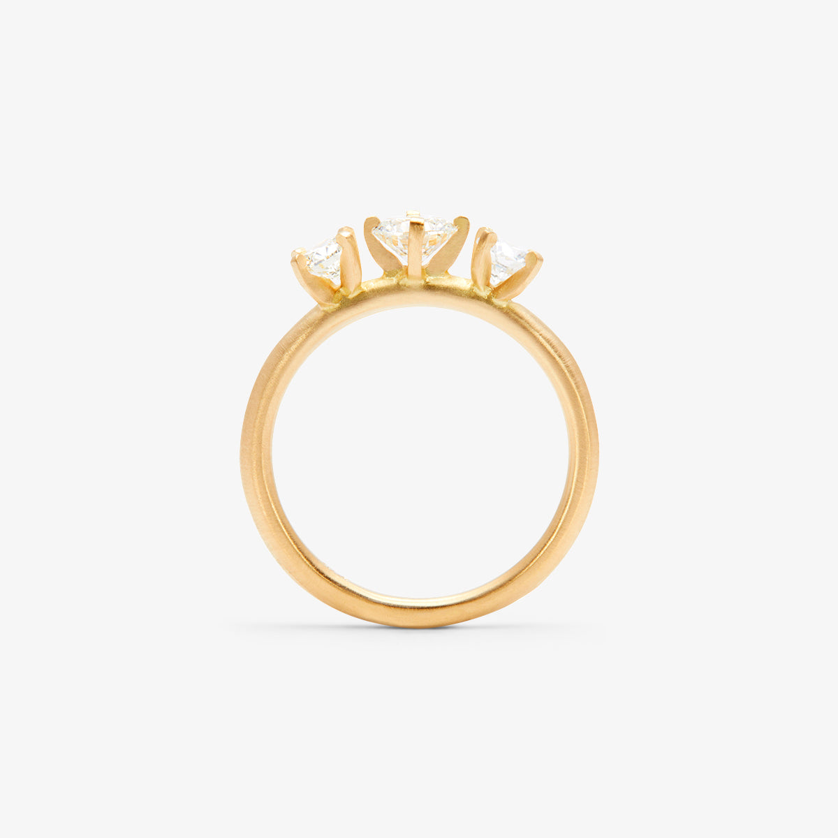Queen White Diamond Trinity Ring