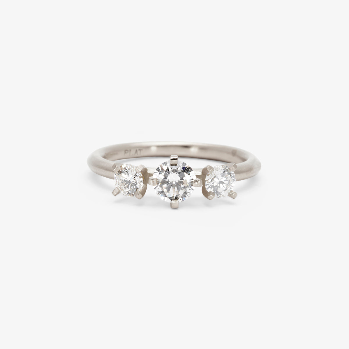 Queen White Diamond Trinity Ring