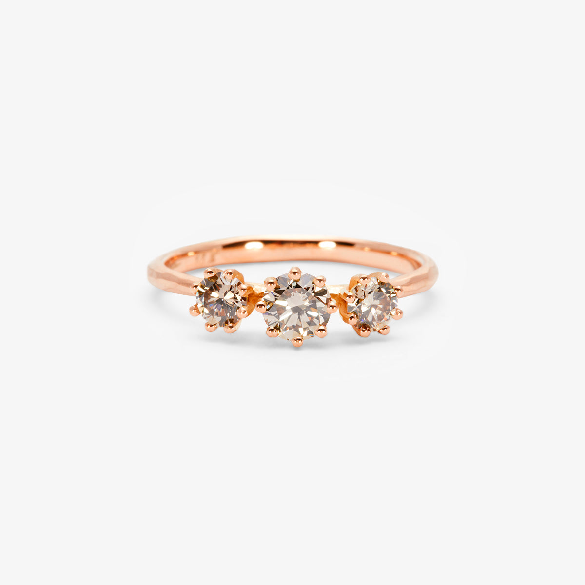 Triple Brown Diamond Blooming Ring