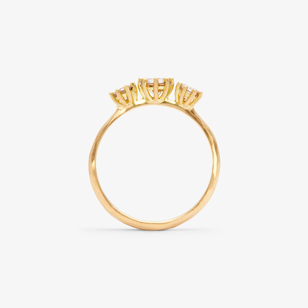 Triple Brown Diamond Blooming Ring