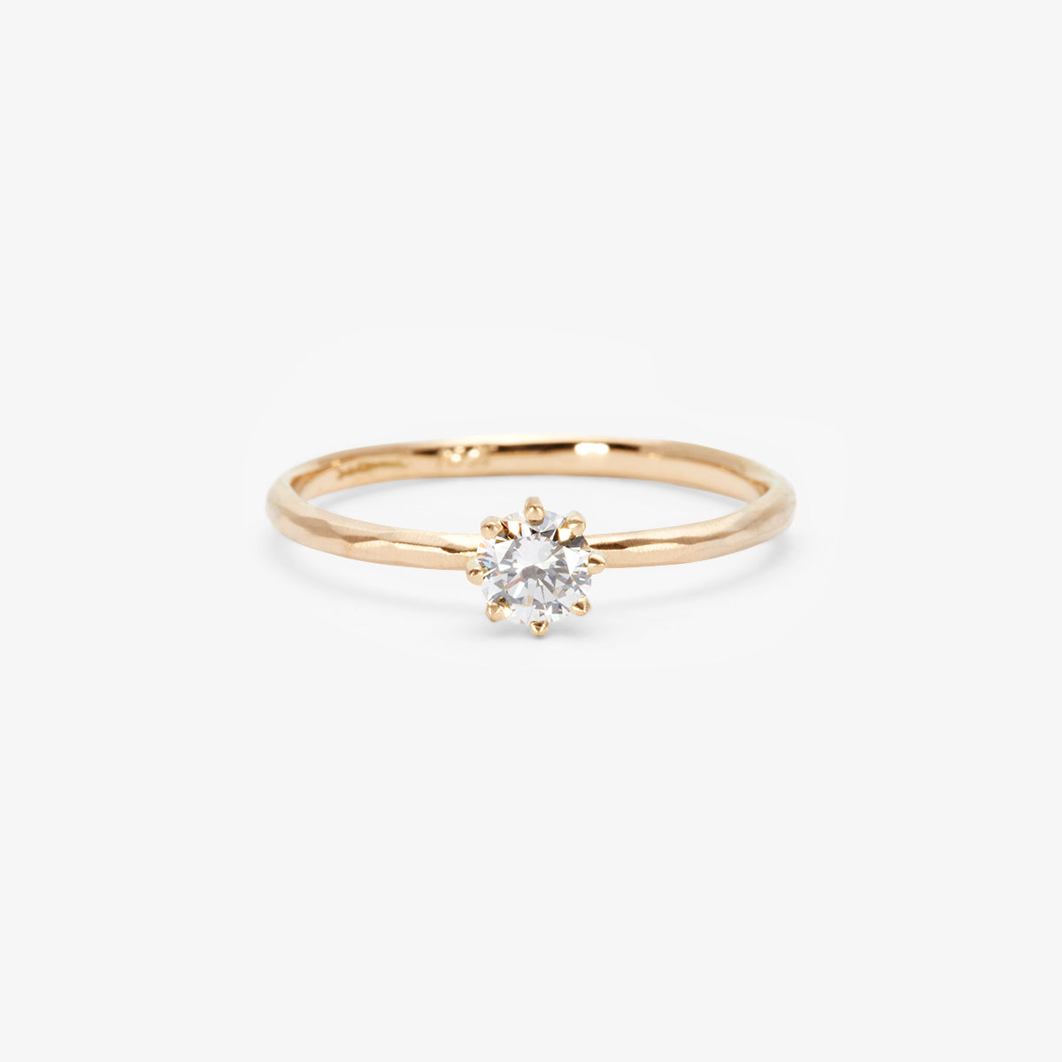 4mm White Diamond Blooming Ring