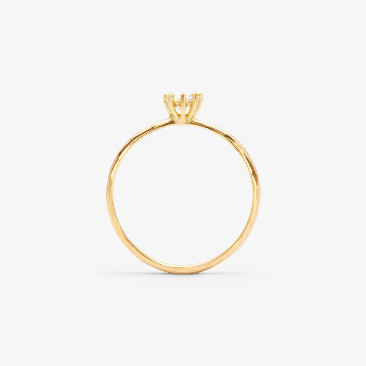 4mm White Diamond Blooming Ring