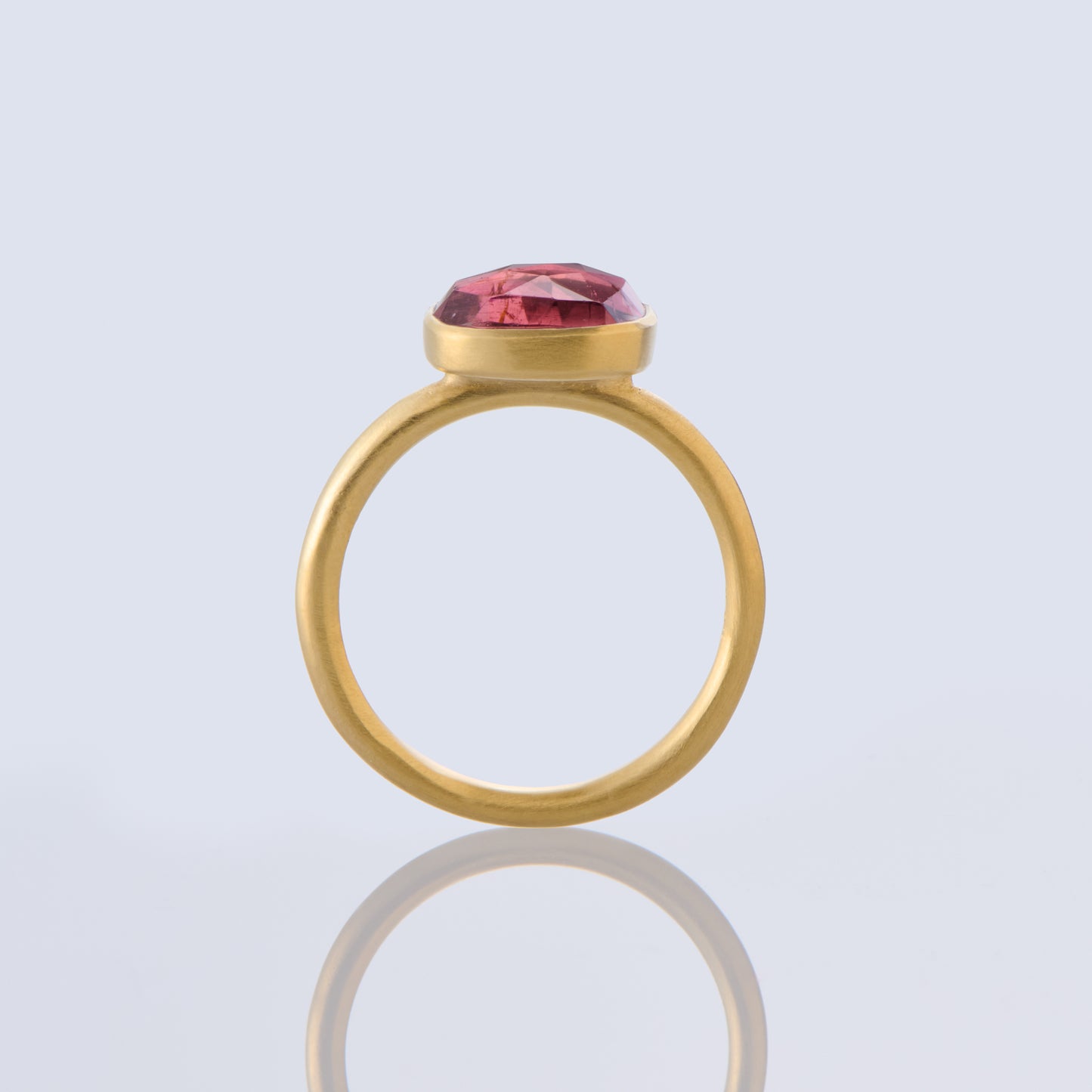 2.66 Carat One-of-a-Kind Rose Cut Pink Tourmaline Ring