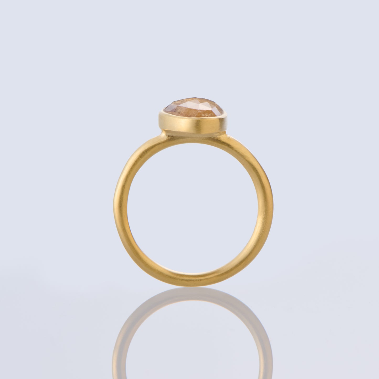 2.25 Carat One-of-a-Kind Rose Cut Soft Pink Tourmaline Ring