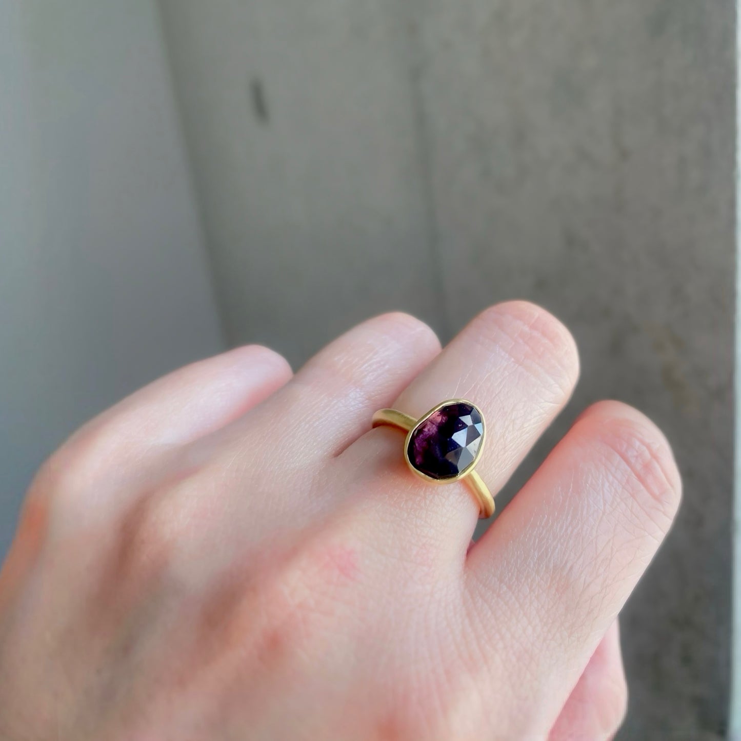 2.38 Carat One-of-a-Kind Rose Cut Violet Tourmaline Ring