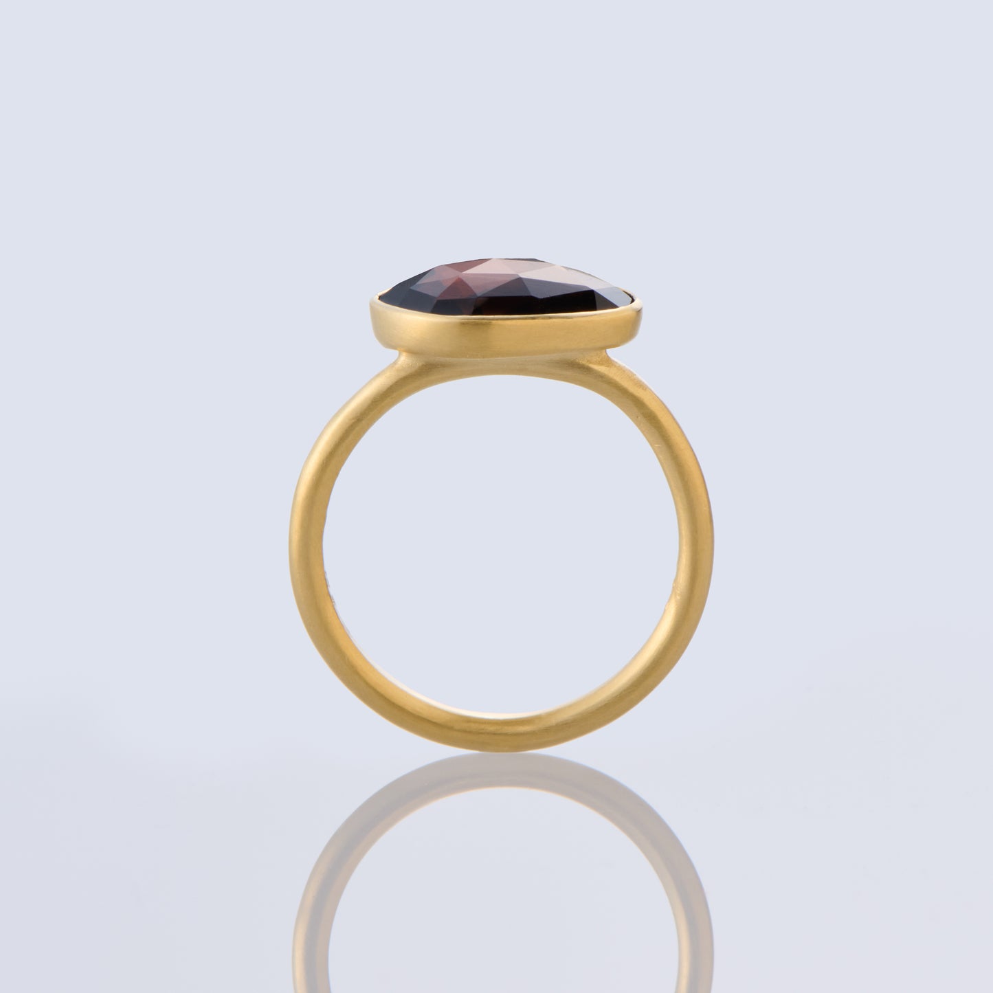 2.57 Carat One-of-a-Kind Rose Cut Brown Tourmaline Ring