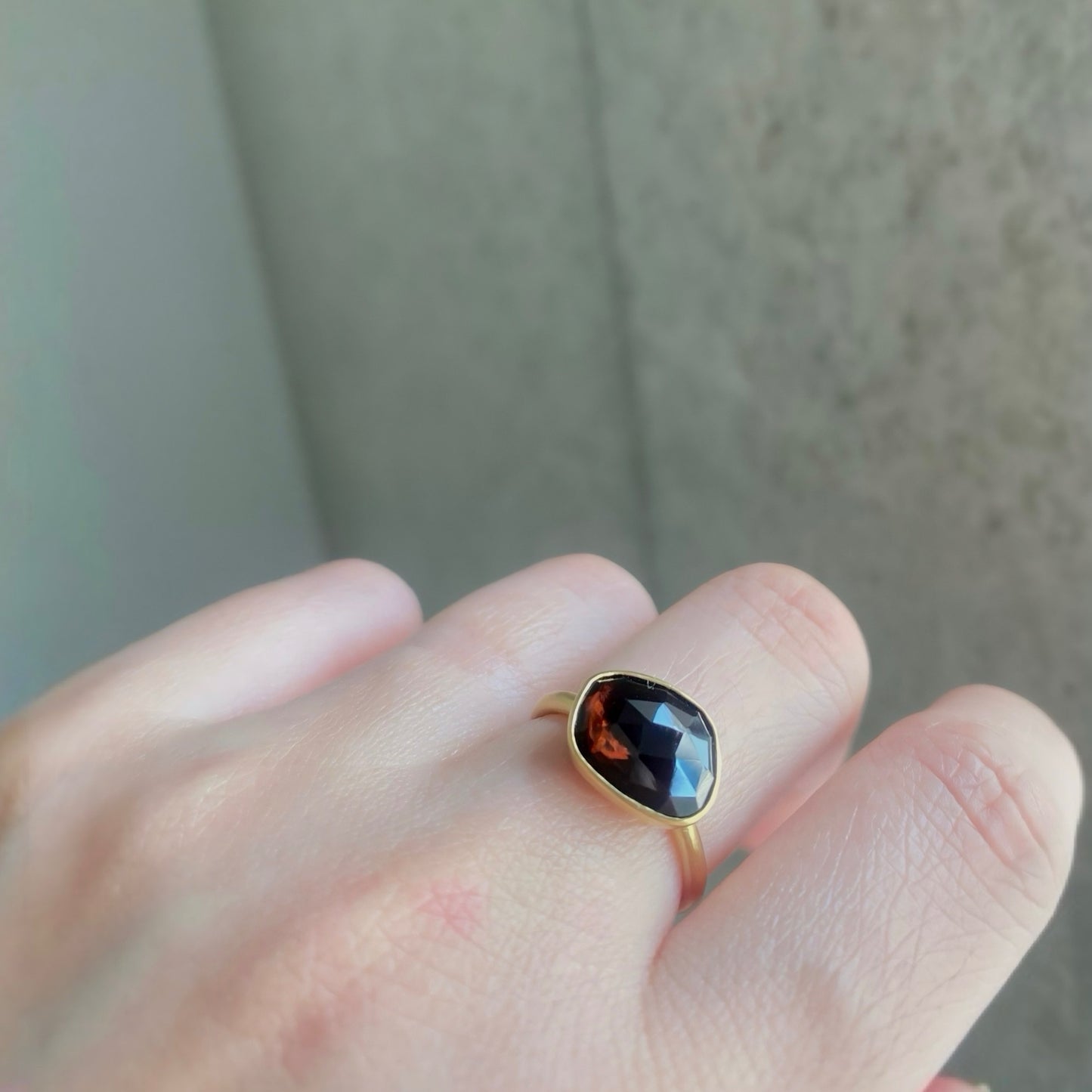 2.57 Carat One-of-a-Kind Rose Cut Brown Tourmaline Ring