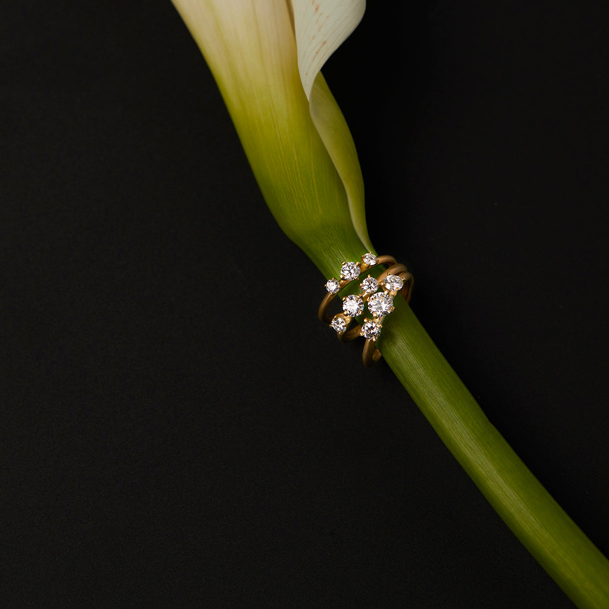 White Diamond Trinity Ring