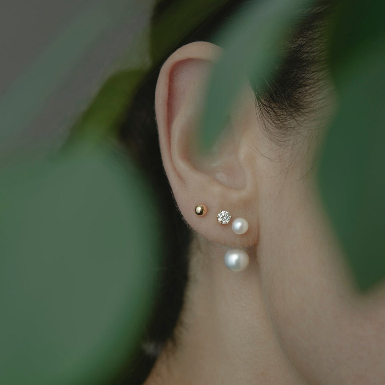 White Pearl Sister Studs