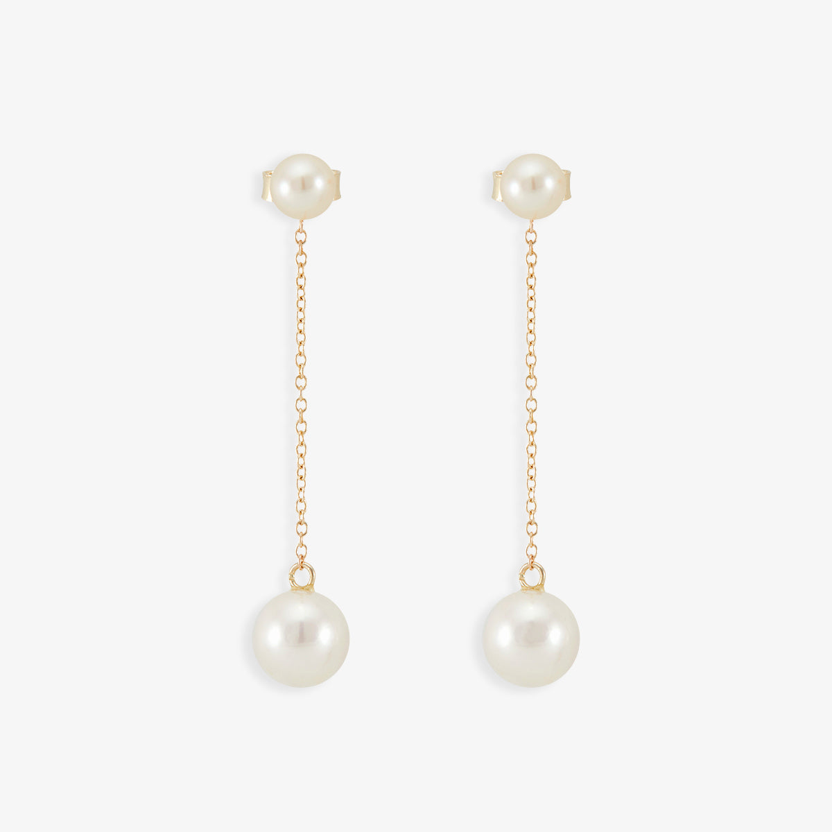 Double Swinging Pearl Earrings