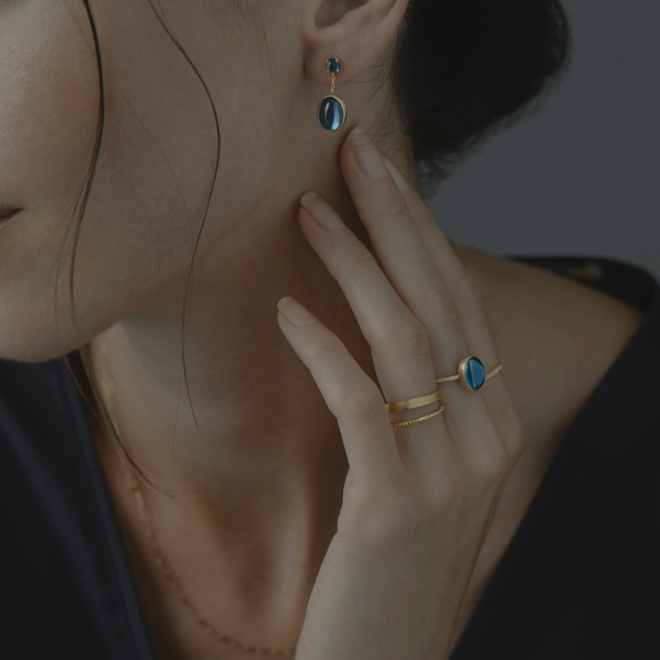 Blue Topaz Glacé Earring