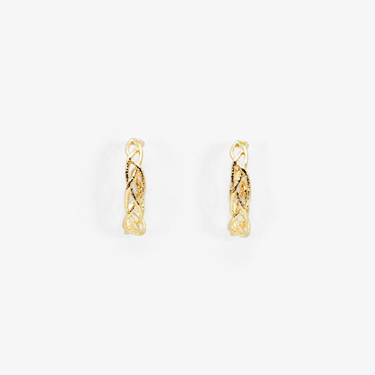 Small Braided Hoop Earrings