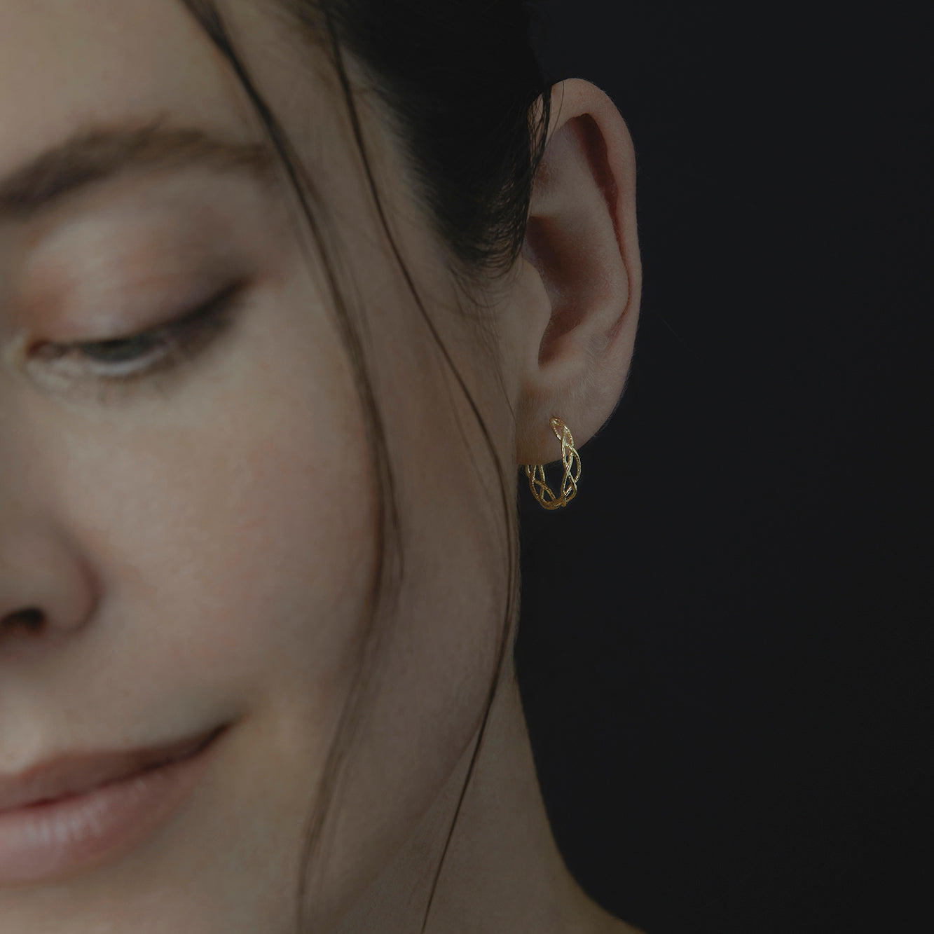 Small Braided Hoop Earrings