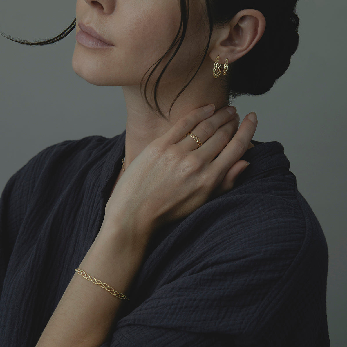 Small Braided Hoop Earrings