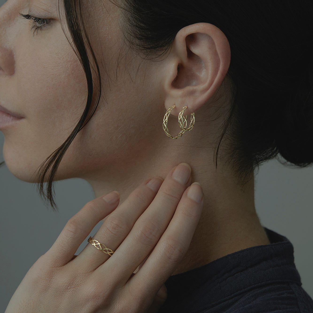 Small Braided Hoop Earrings