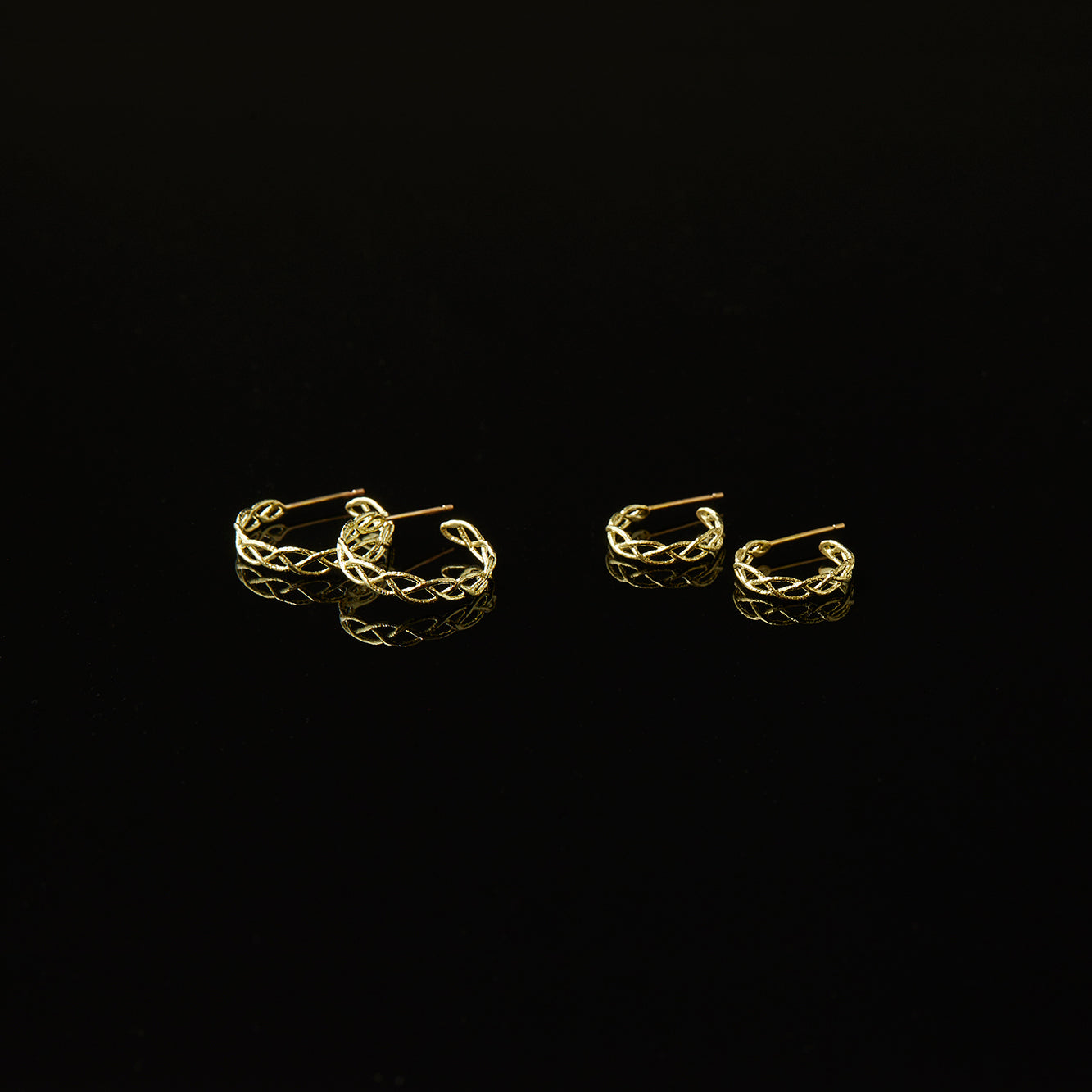Small Braided Hoop Earrings