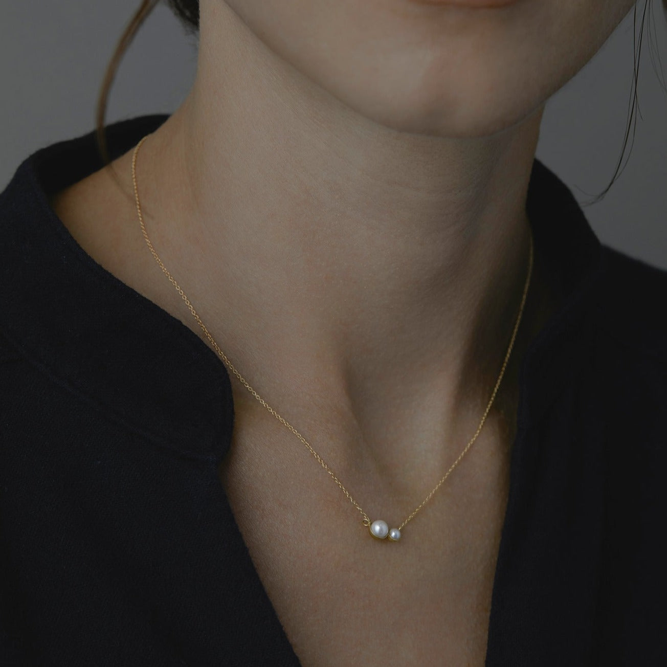 Double Pearl Necklace