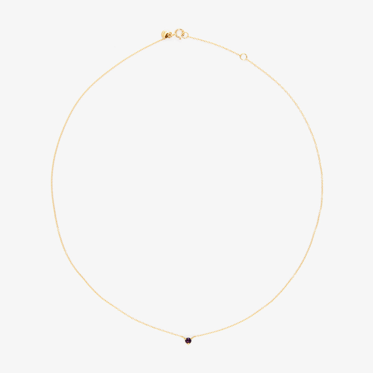 3mm Amethyst Birthstone Necklace