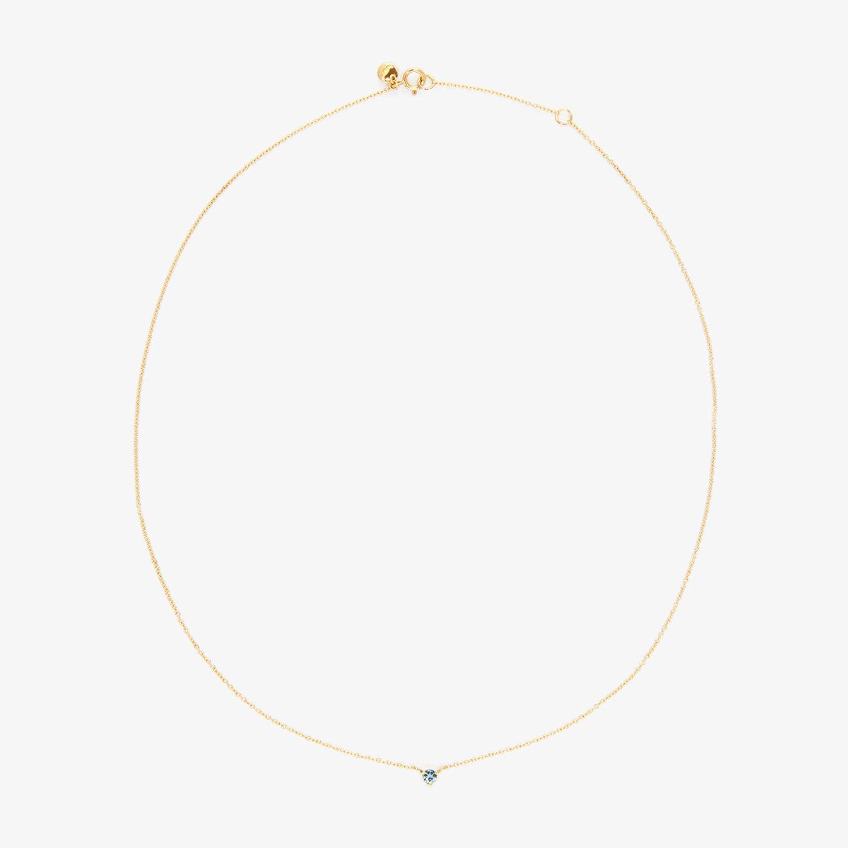 3mm Aquamarine Birthstone Necklace