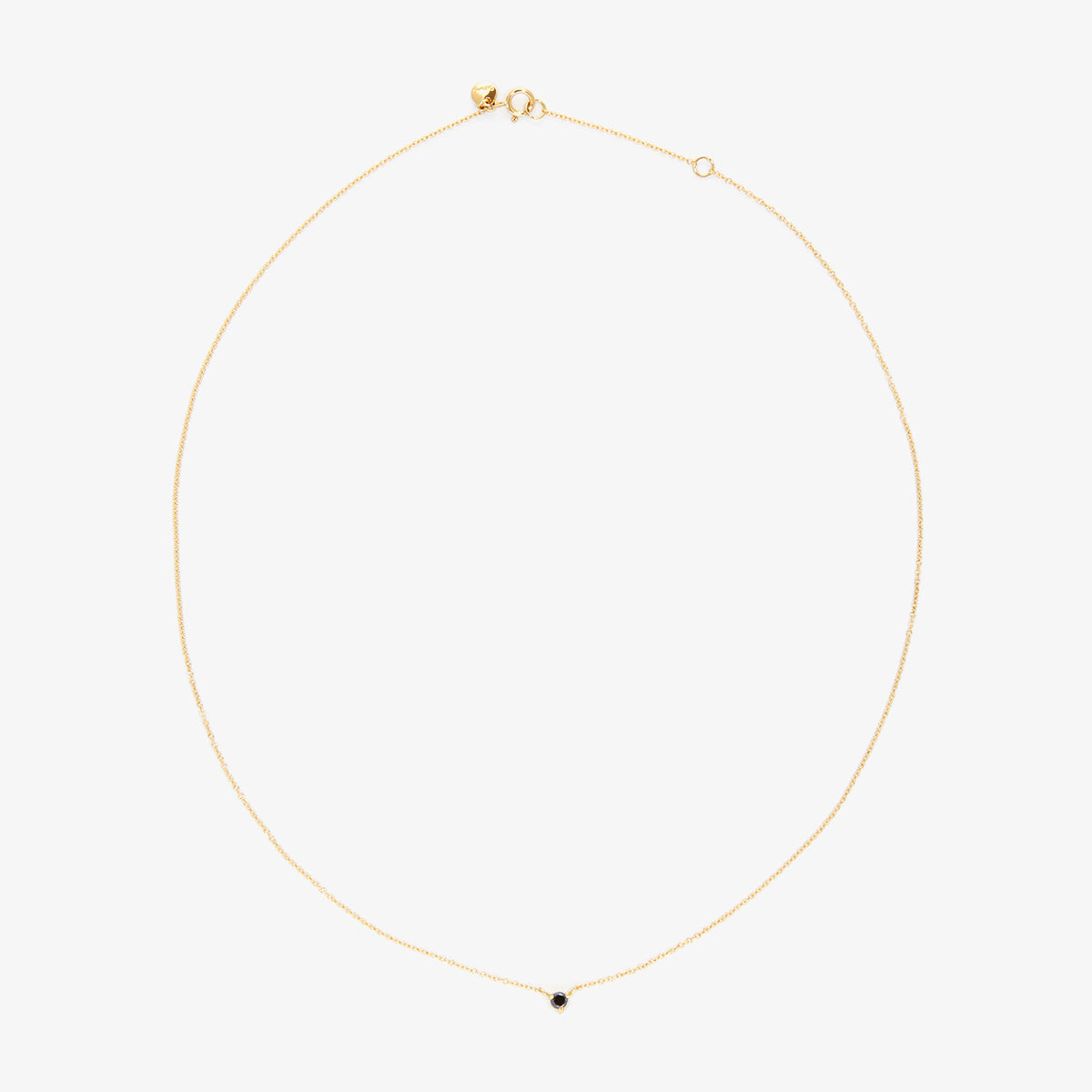 3mm Black Diamond Birthstone Necklace