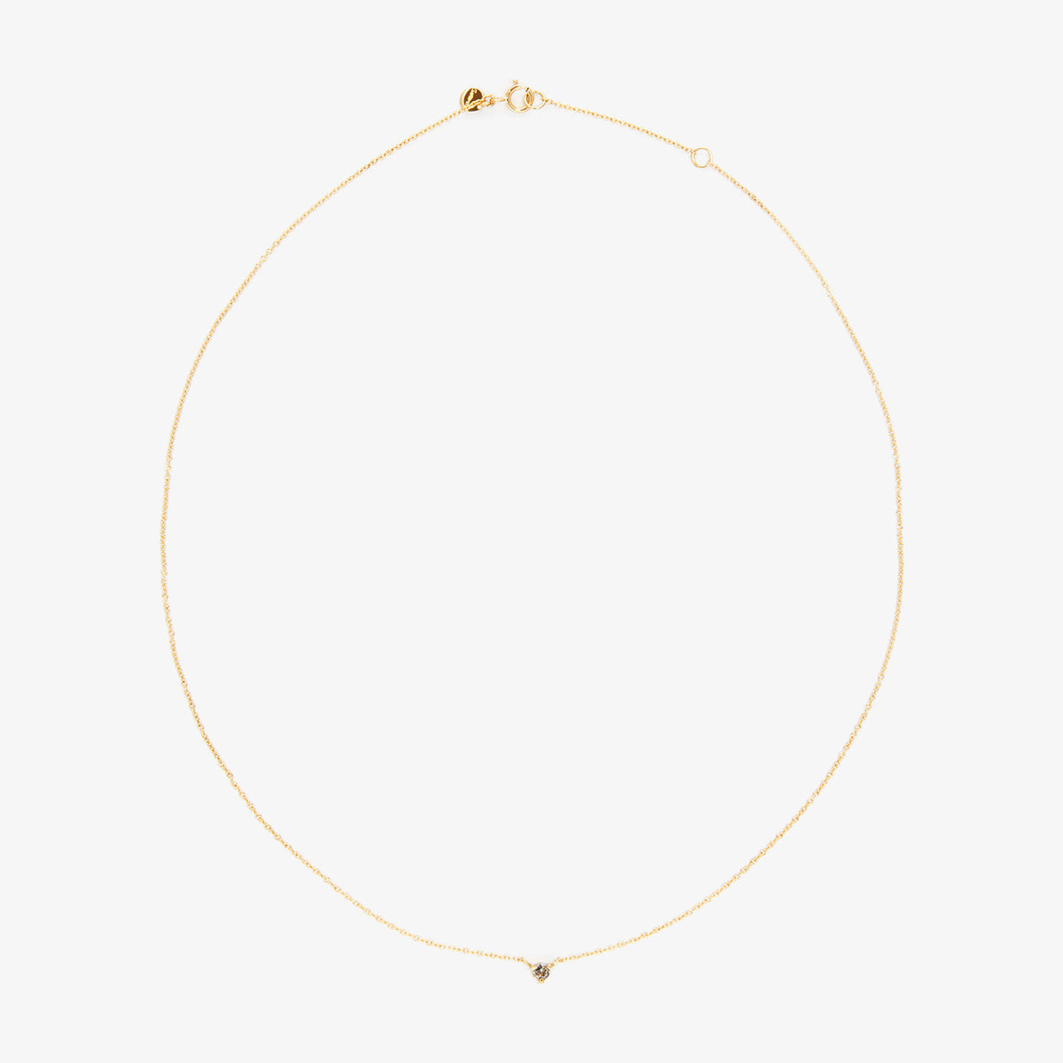3mm Brown Diamond Birthstone Necklace