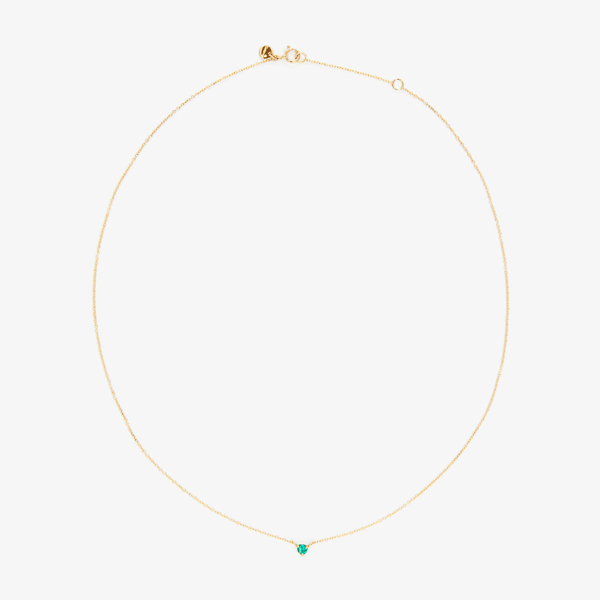 3mm Emerald Birthstone Necklace