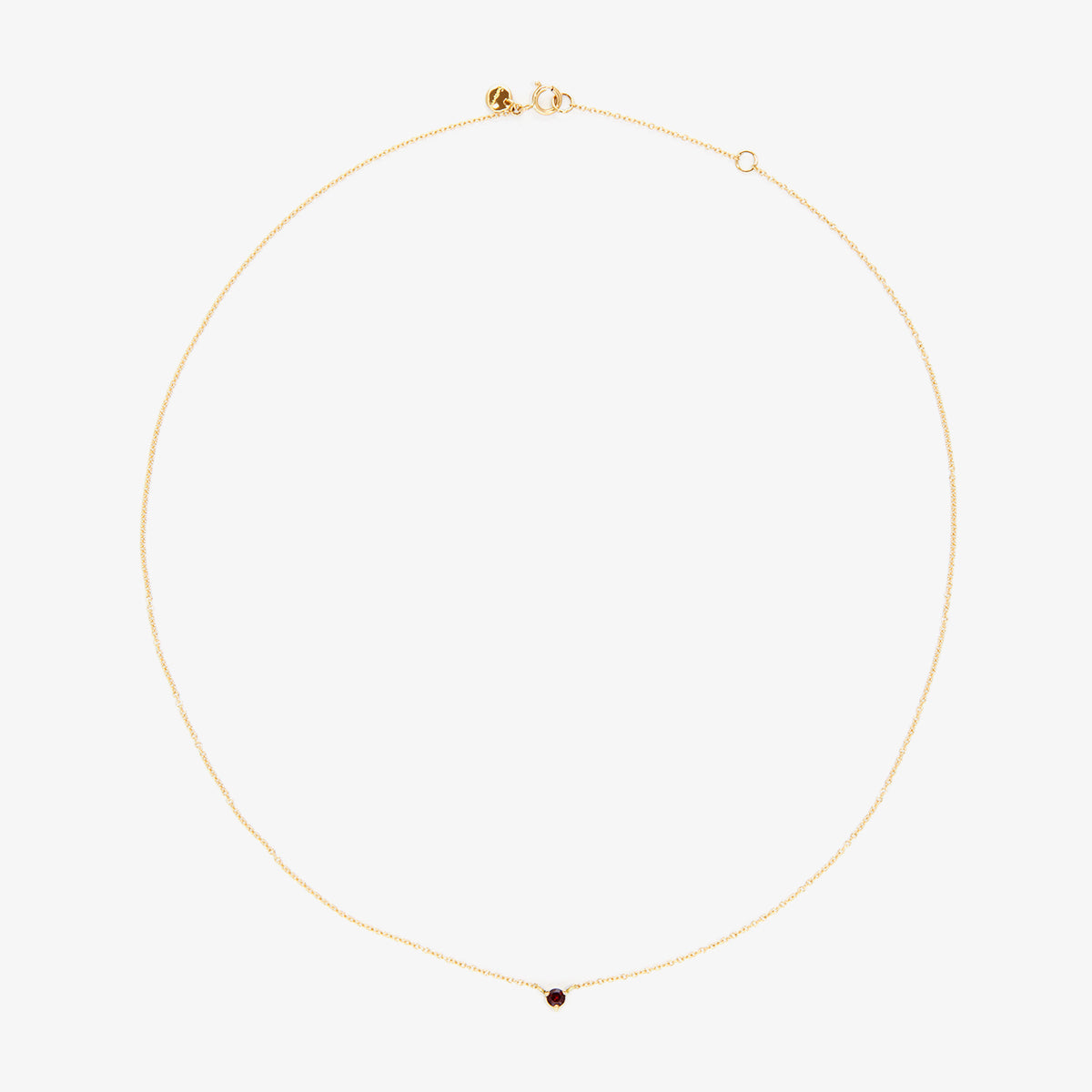 3mm Garnet Birthstone Necklace
