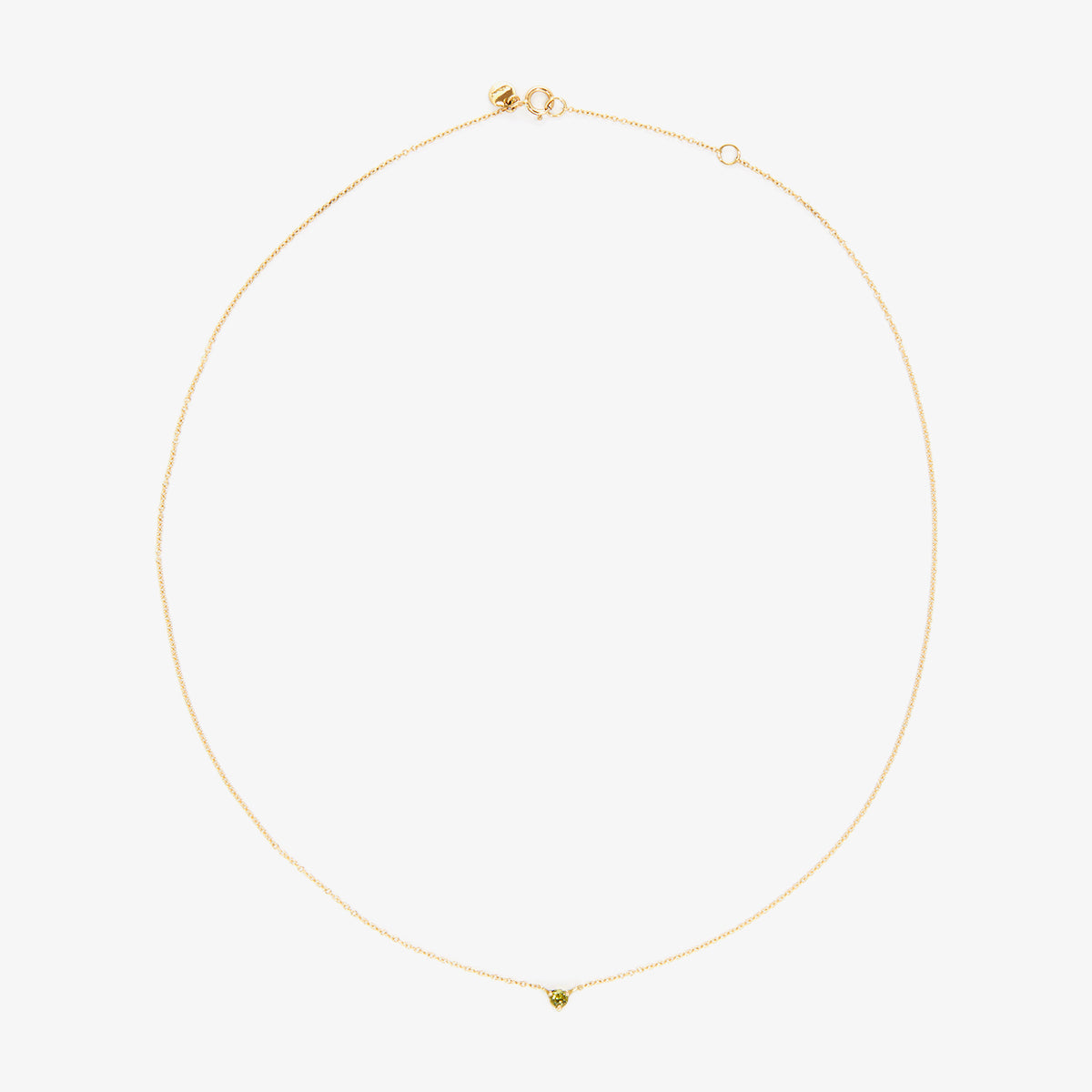 3mm Peridot Birthstone Necklace