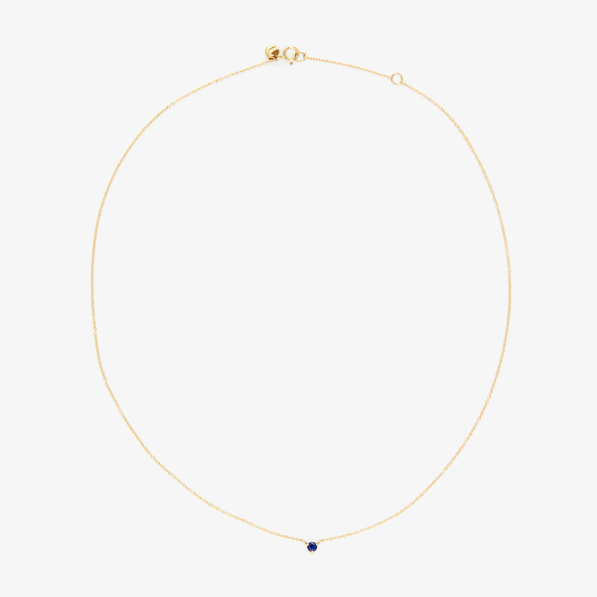 3mm Blue Sapphire Birthstone Necklace