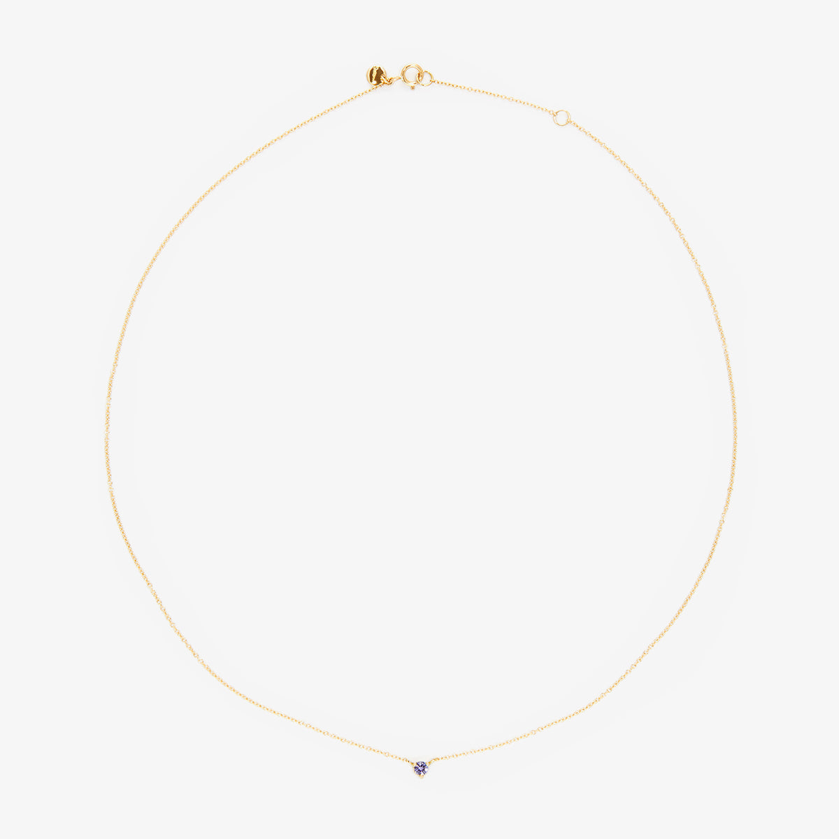 3mm Tanzanite Birthstone Necklace