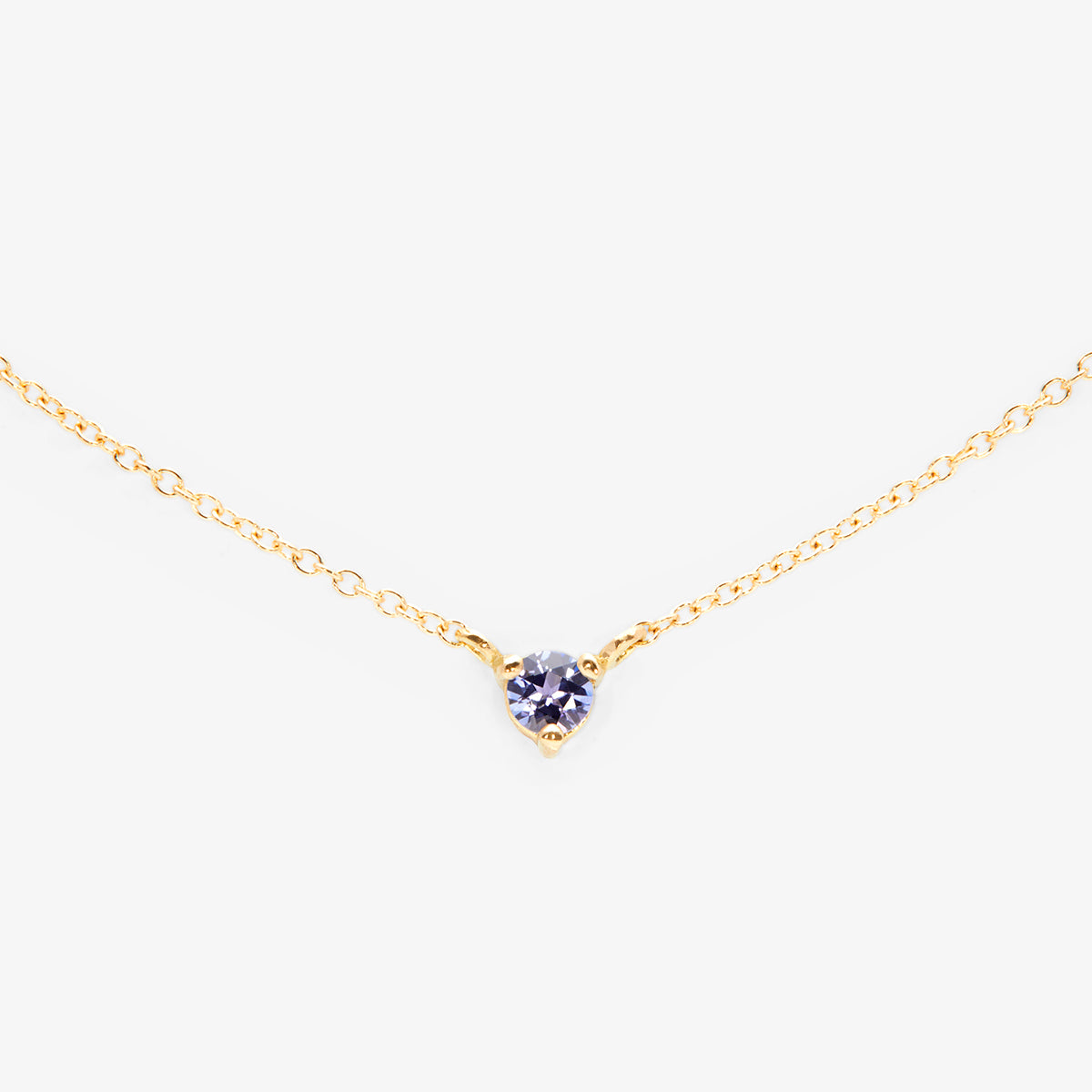 3mm Tanzanite Birthstone Necklace
