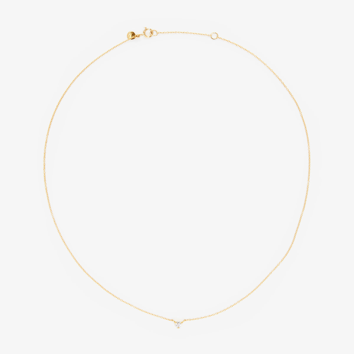 3mm White Diamond Birthstone Necklace