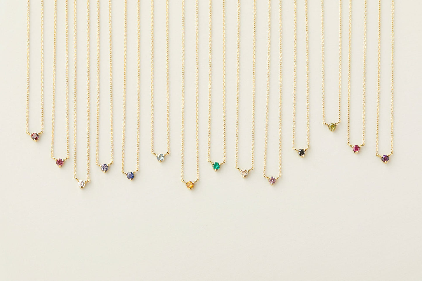 3mm Brown Diamond Birthstone Necklace