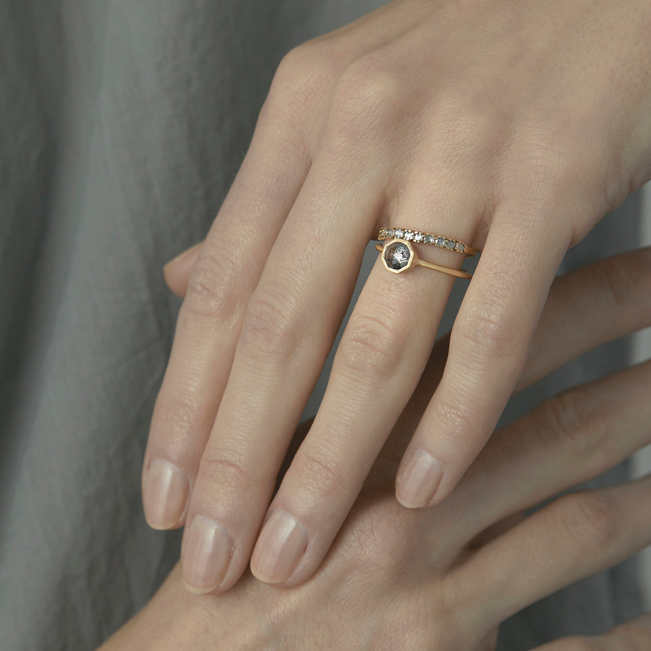 Half Eternity Antiquey Diamond Ring