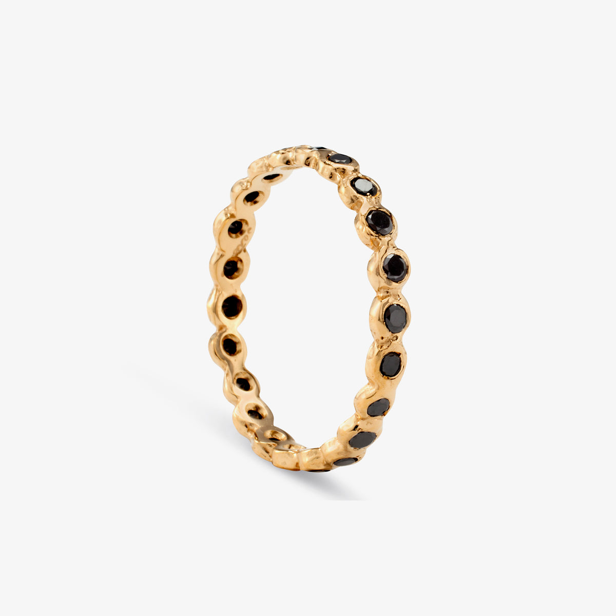 Black Diamond Circle Eternity Band