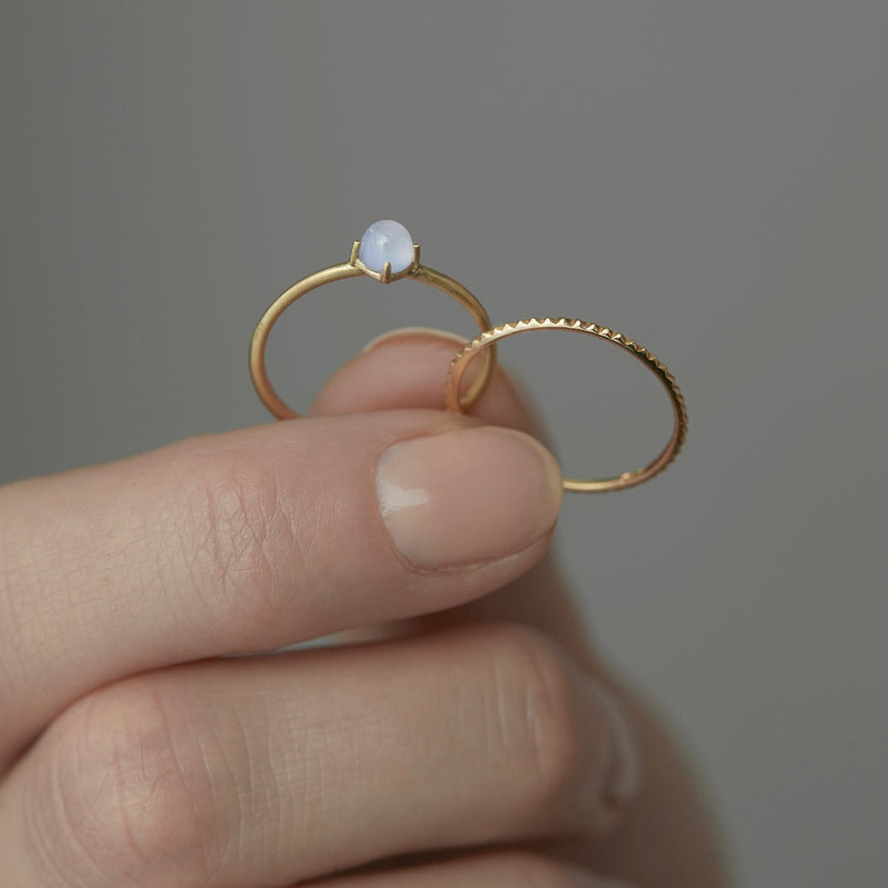 Blue Chalcedony Wisp Ring