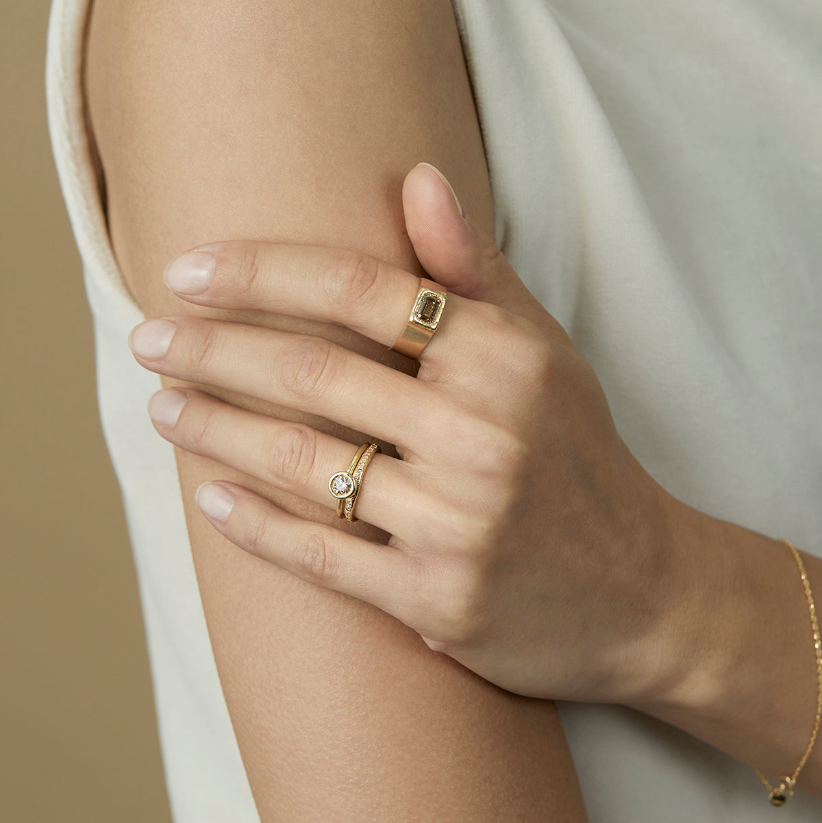 Small Brown Diamond Terra Eternity Band