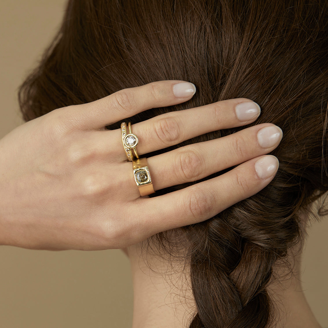 Large Brown Diamond Terra Eternity Band