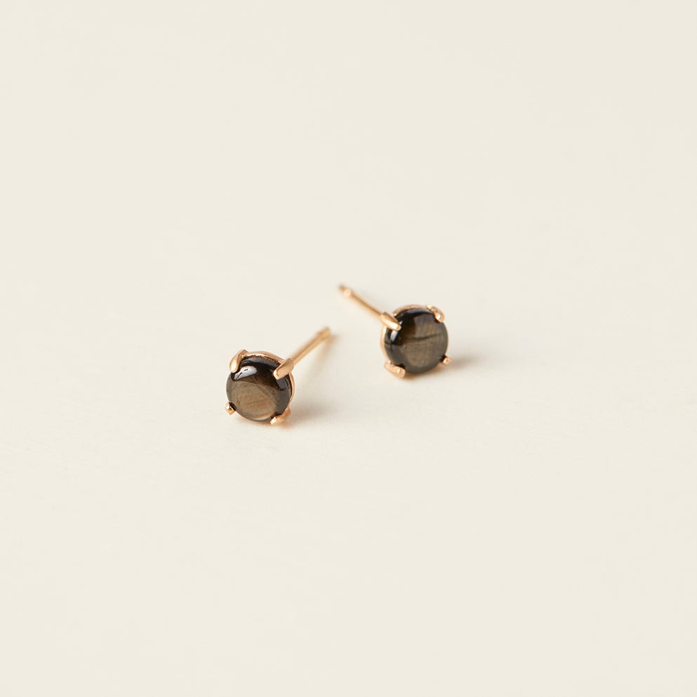 Black Star Sapphire Wisp Studs