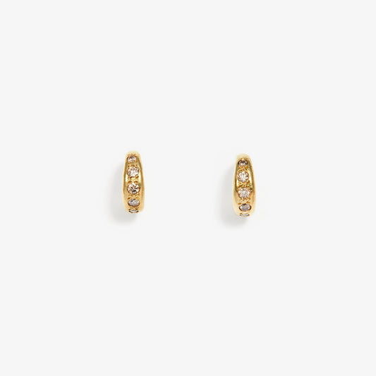 Brown Diamond Terra Hoop Earrings