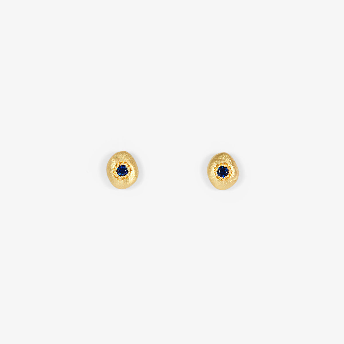 Sapphire Pebble Studs