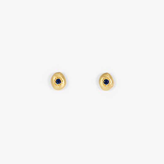 Sapphire Pebble Studs