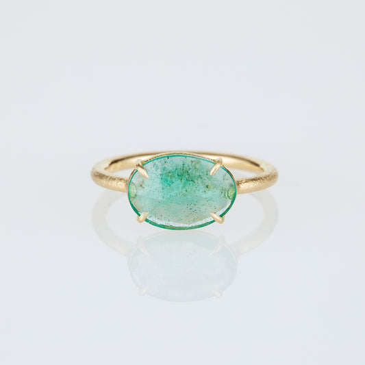 1.63Carat One-of-a-Kind Emerald Slice Ring