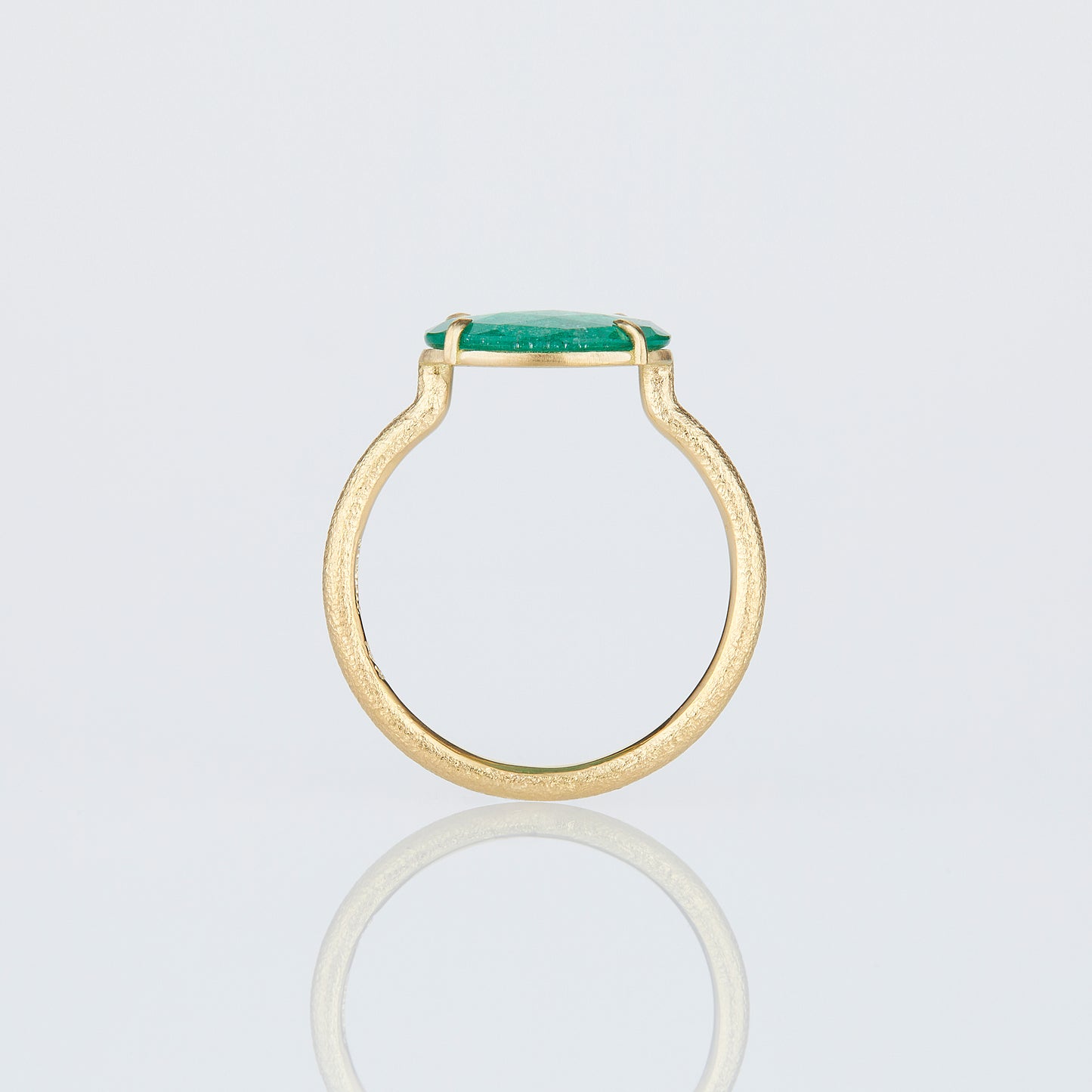1.63Carat One-of-a-Kind Emerald Slice Ring