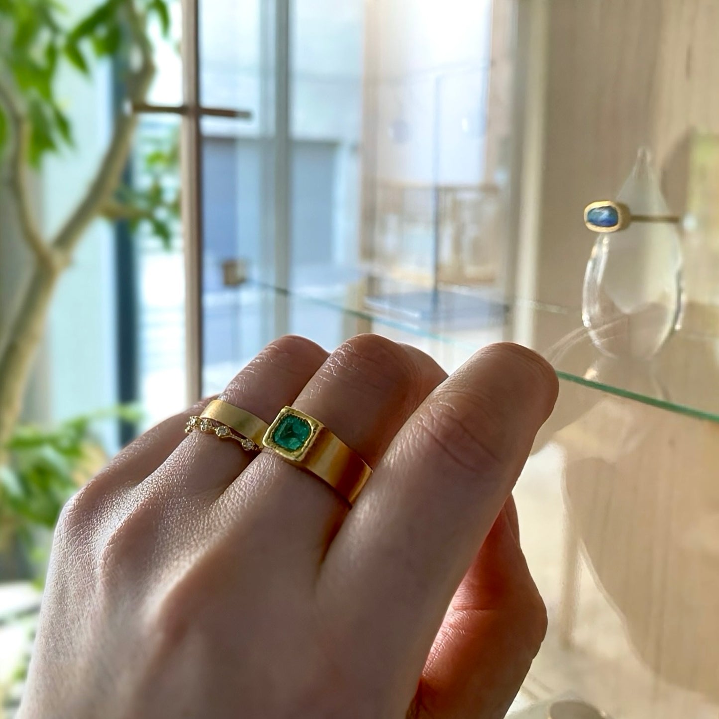 0.65 Carat One of a Kind Emerald Signet Ring